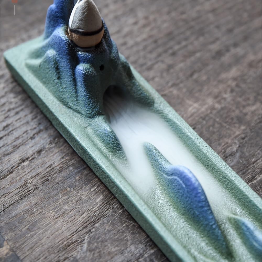 Incense Burner Chinese Style Incense Holder Backflow Incense Holder Tea Table Ornaments Line Agarwood Sandalwood Ceramic Incense Burner Incense Stick Holder