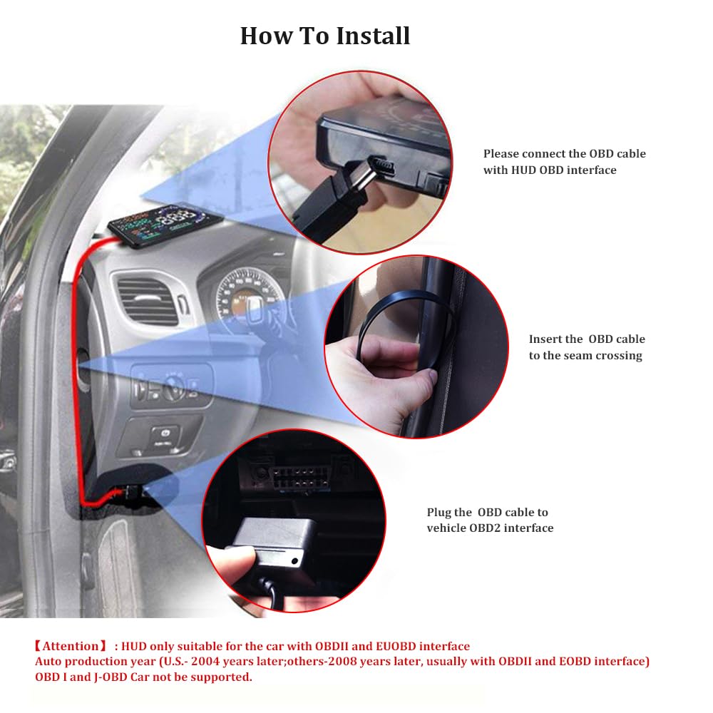 MAIMEIMI OBD2 HUD Installation Steps