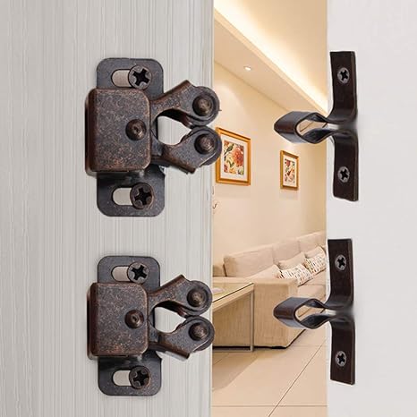 Amazon ローラーキャッチ スクリーンドアハードウェア ドアラッチ 銅色 10個入り ボールラッチ ダブルボール 鉄素材 銅のトーン ドア用金物