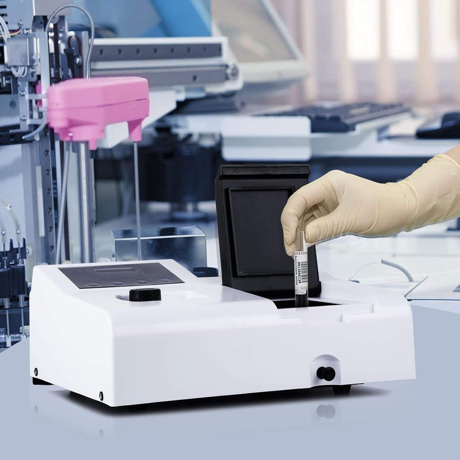 Espectrofotómetro portátil 721, LDC Digital Lab Visible Espectrofotómetro Lámpara 350-1020 nm Lámpara de Tungsteno 6nm Equipo de Análisis de Laboratorio Espectrómetro