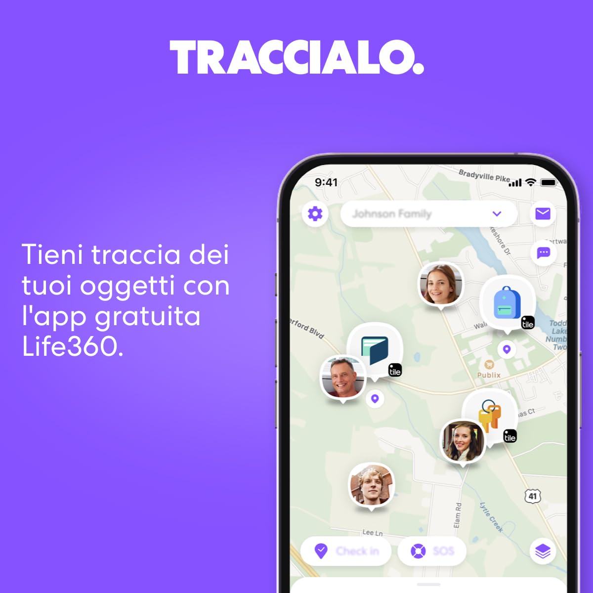 Tile by Life360 Slim (2024) - Localizzatore e tracker Bluetooth per portafogli, etichette di bagagli, passaporti e altro. Compatibile con iOS e Android. Trova telefono. Pacchetto da 1 (Nero)