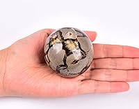 Vista 14 de AMOYSTONE Bola de aventurina azul Natural Cuarzo Cuarzo Cristal Esfera Piedra Bola con Base de Madera