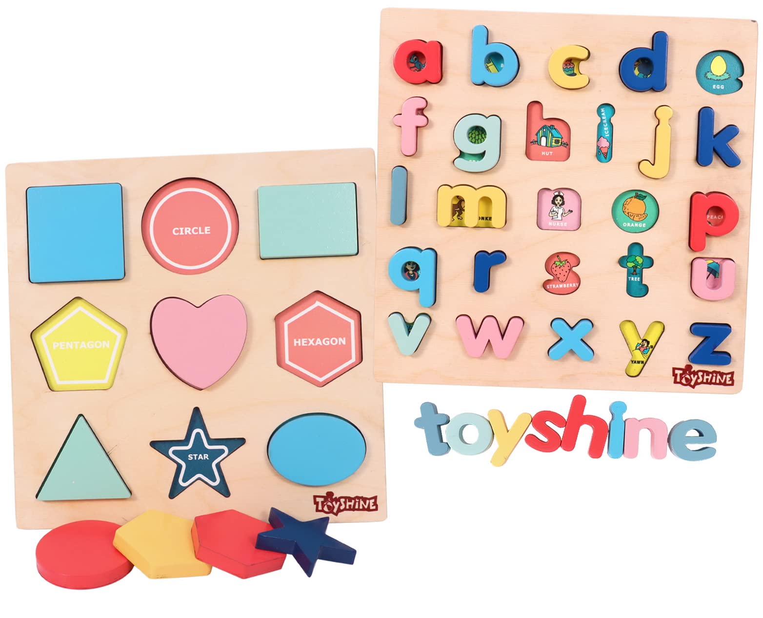 Toyshine Wooden Combo Of Small Abc And Shape Puzzle Toy, Educational And Learning Toy, Baby (B0BSV742DH) Amazon Price History, Amazon Price Tracker