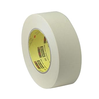 Scotch 005301 Pressure Sensitive Self-Adhesive Masking Tape with 3 in Core- 2 in x 60 Yd- Tan