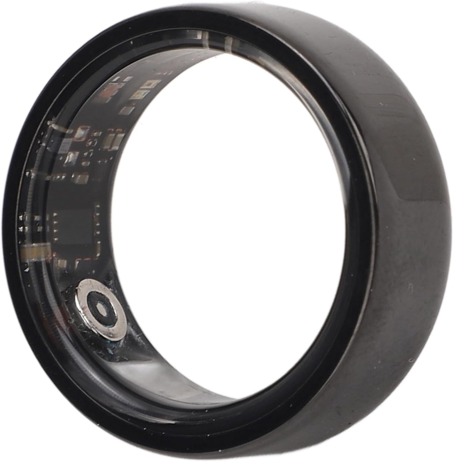 Close-up of the Dpofirs Smart Health Tracker Ring showing internal sensors