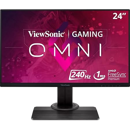 ViewSonic OMNI XG2431 24 Inch 1080p 0.5ms 240Hz Gaming Monitor with AMD FreeSync Premium, Advanced Ergonomics, Eye Care, HDMI and DisplayPort for Esports,Black