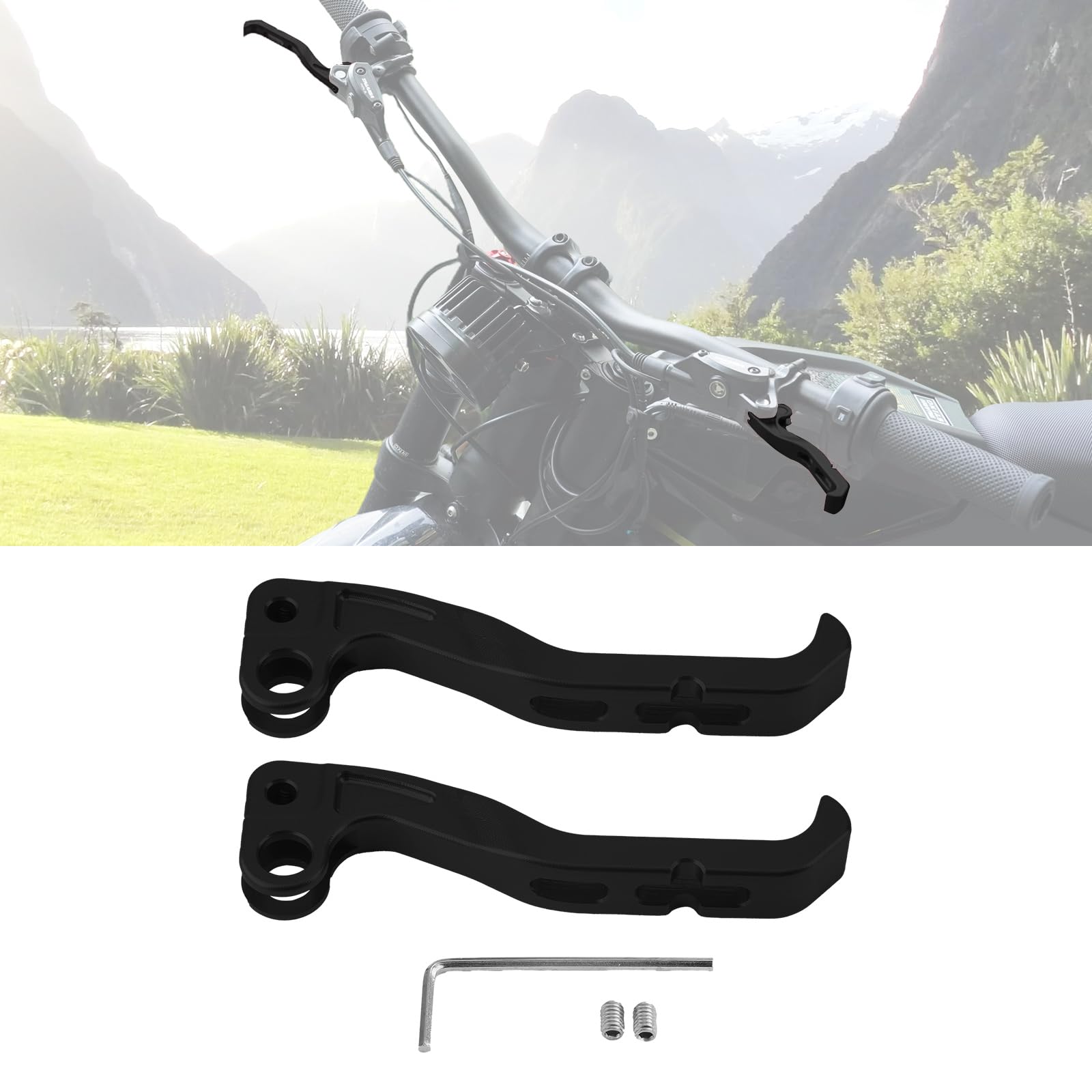 Brake Lever for Talaria, Left &amp; Right Handle Brake Clutch Lever for Taparia, Aluminum Master Cylinder Clutch Lever Replacement for Talaria (Black)
