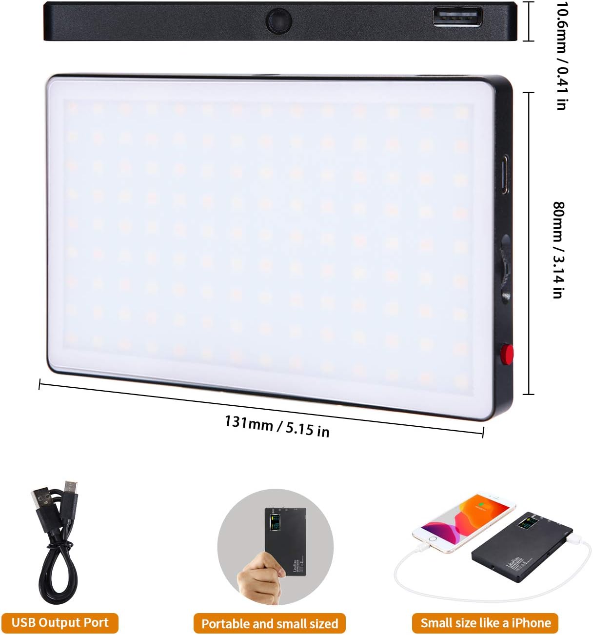 Limited Discount Camera RGB Light LituFoto R18 180 Pcs Lamp Beads LED Video Light 360° Full Color 9 Lighting Effect 3200-5600K Adjustable 1-100% Stepless Dimming for YouTube, Vlog, DSLR, Outdoor, Smartphone Shooting