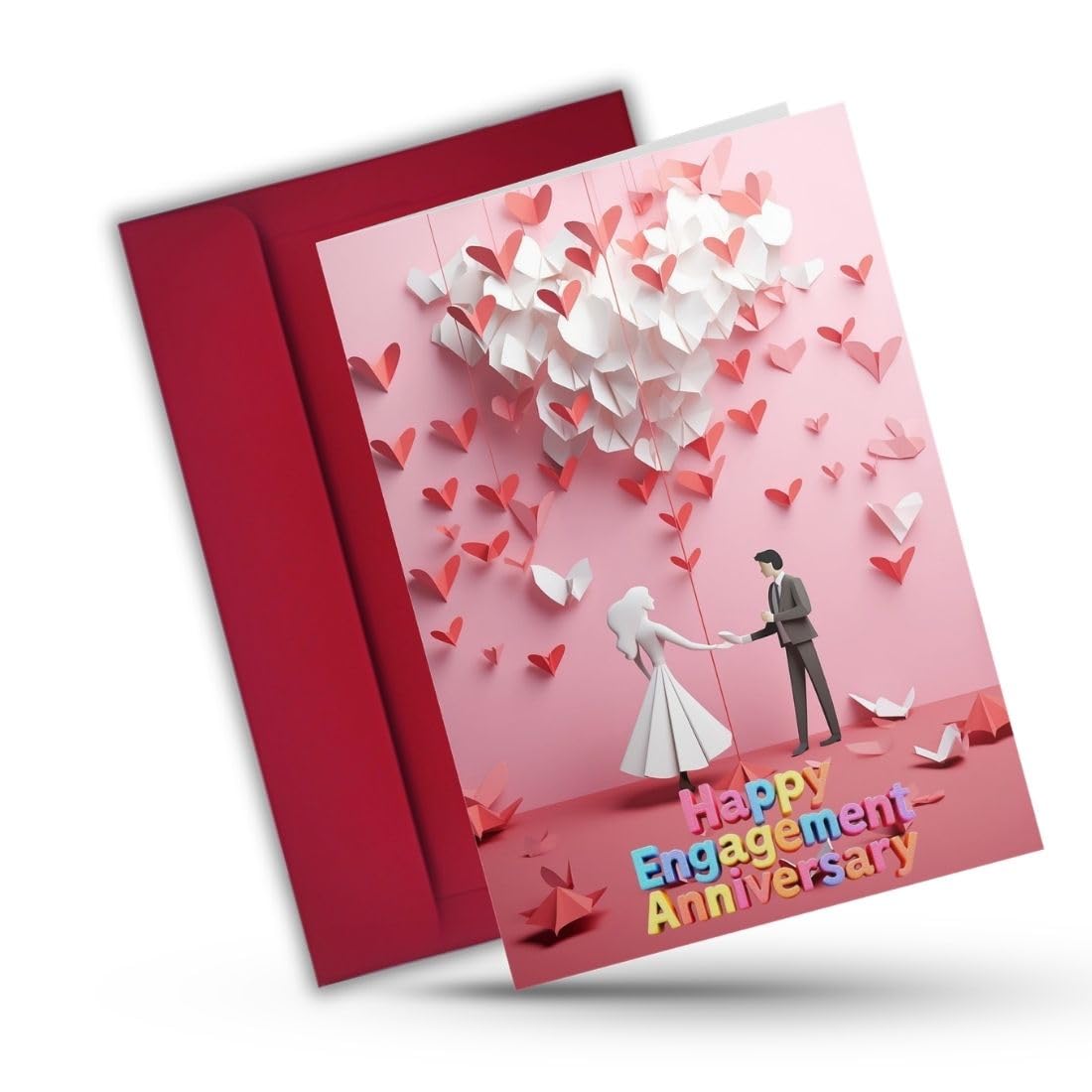 AanyaCentric Engagement Anniversary Card & Envelope | Printed