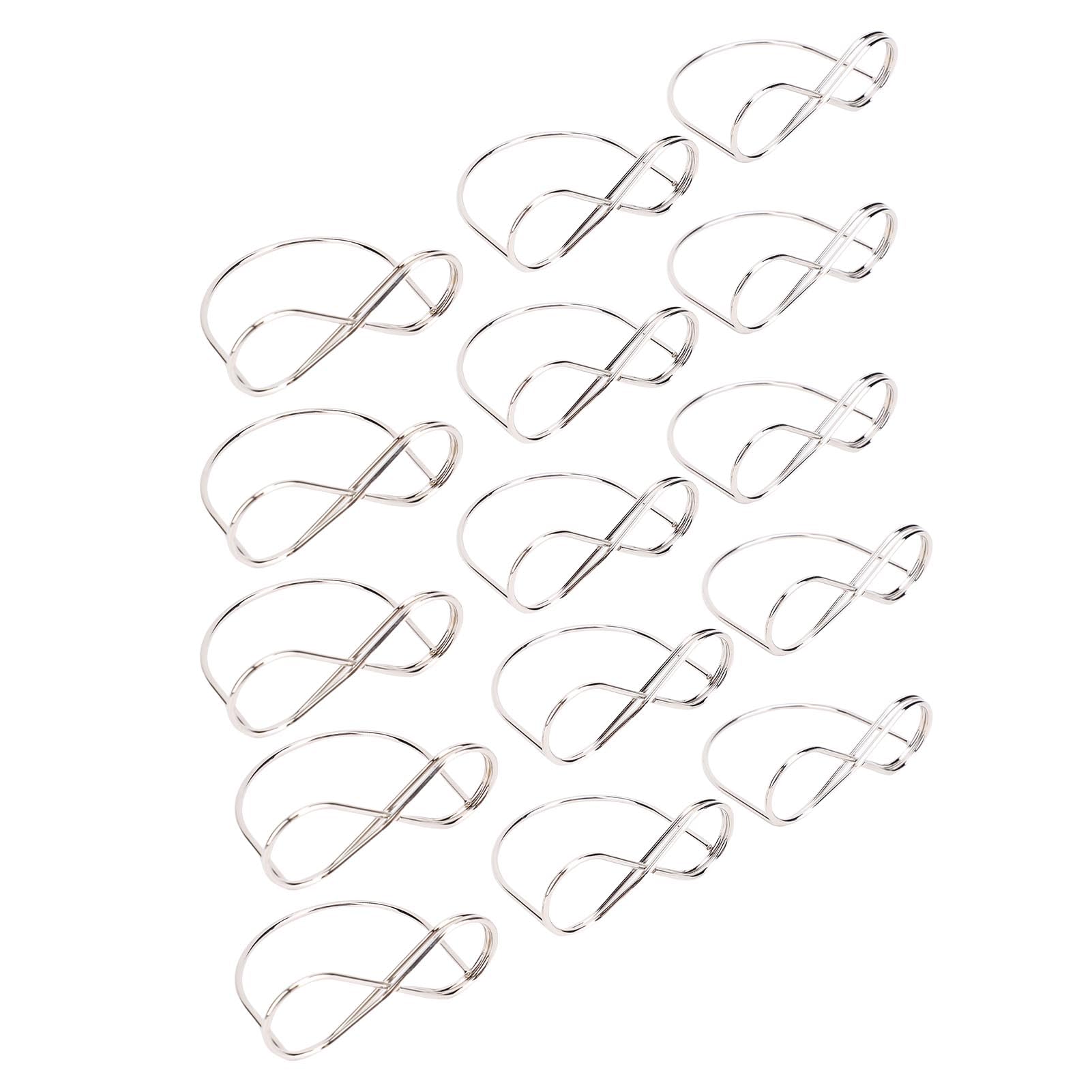 Jelquix 15PCS Table Card Holders, Metal Wire Table Number Holder, Sturdy Iron Place Memo Photo Place Card Stand for Wedding Menu Sign Display (Silver)