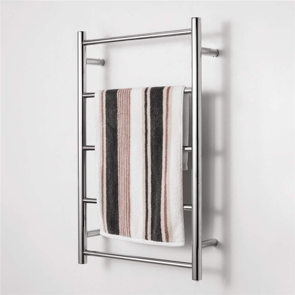 Stainless Steel Towel Warmer, Electric Heated Towel Rack Hot Towel Rail with 5 Bars for Bathroom Kitchen Hotel 800 500 120Mm,Hardwire (HardWire)