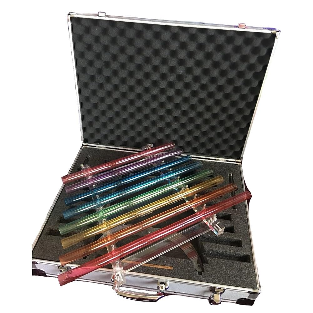 Crystal Singing Harp Kit, 8 Notes C5 D5 E5 F5 G5 A5 B5 C6, Perfect Healing Musical Instrument, With Aluminum Suitcase, For Sound Therapy Healing(432HZ)