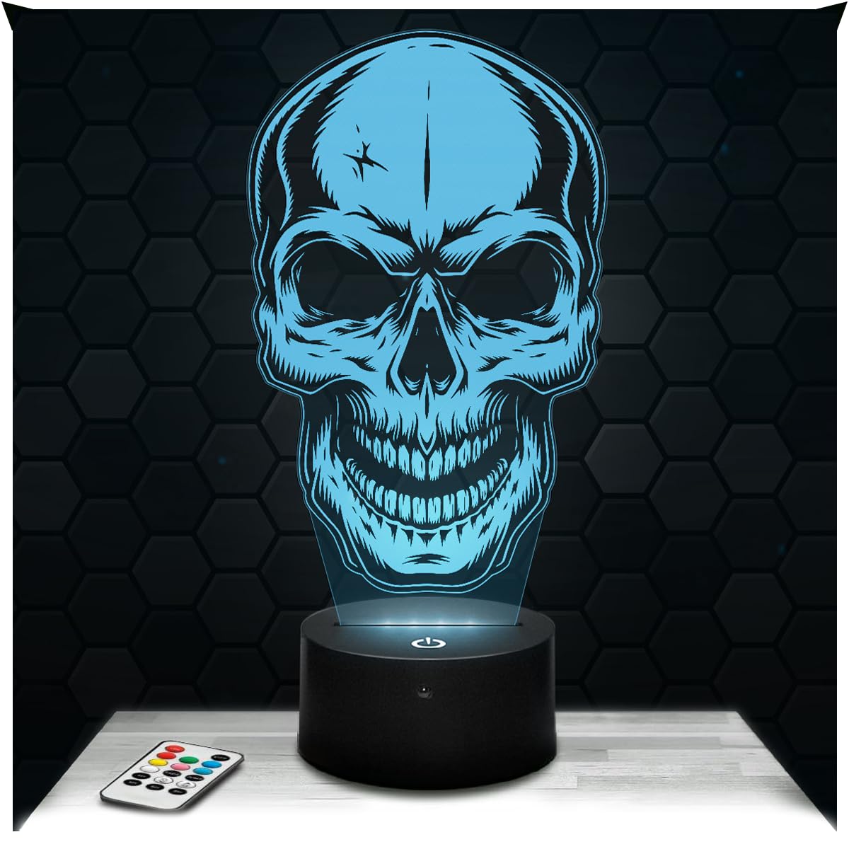 Lampephoto.fr - Skull 3D Lamp Night Light Skull Head Decoration Room 3D Skull Head Horror Object Gift idea Soft Light Decoration Night Light Deco, Original Christmas, Gift idea for Teenager TOP
