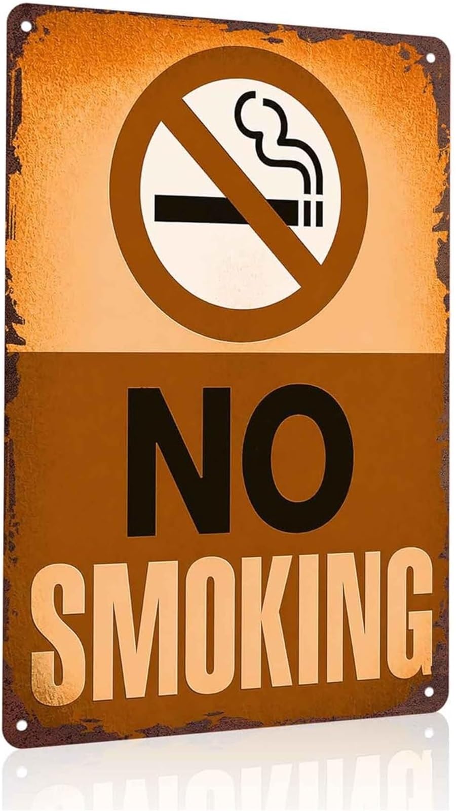 PKNVKZIDK Humorous No Smoking Sign Aluminum Tin Sign for Man Cave Garage Home Bar Wall 8 X 12 in
