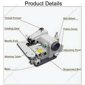 Blind Hem Sewing Machine Factory,Portable Blind Stitch Hemming Machine,Desktop Sewing & Embroidery Machine,Adjustable Stitch Length Equipment 3–8 Mm,for Dry Cleaners Tailors