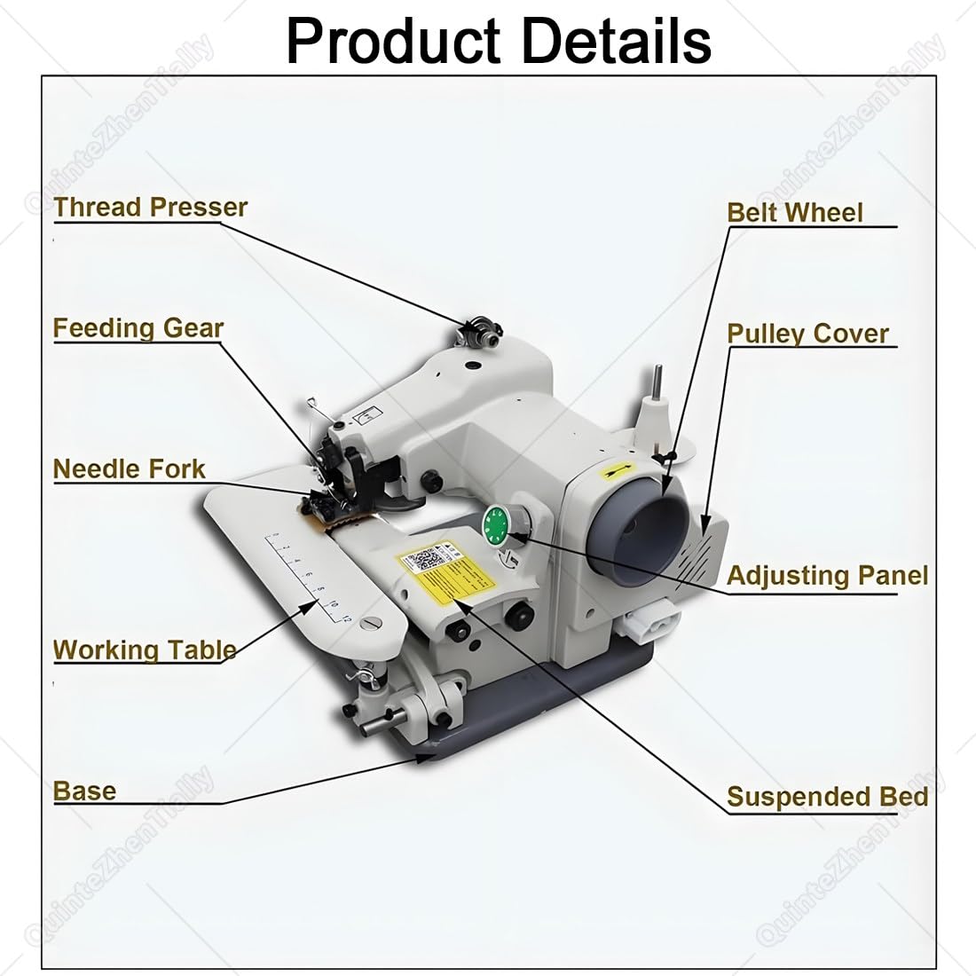 Máquina Dobladillos Puntada Invisible Arreglos Profesionales,Máquina Coser Bordar Puntada Invisible Portátil,Velocidad Máxima 1200 RPM,para Fácil Dobladillo Pantalón