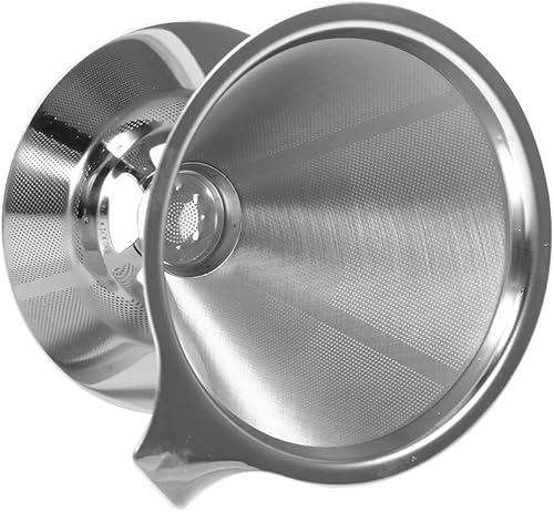 Miniatura 8 de Asixx - Taza de filtro de café, filtro de café de acero inoxidable, gotero de café de acero inoxidable para verter sobre el gotero de café, filtro