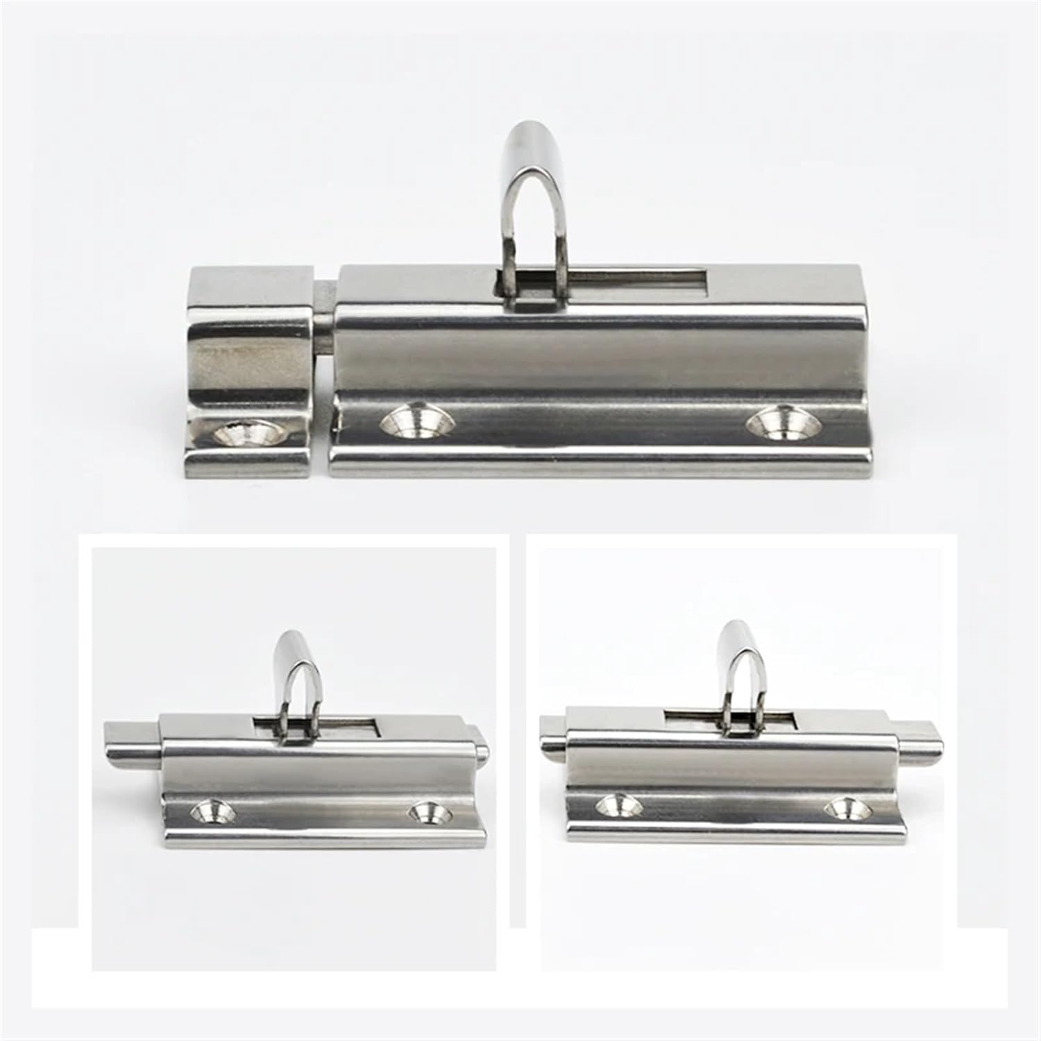 1Pcs Stainless Steel Slide Bolt Bathroom Bedroom Toilet Door Sliding Lock Latch Old-Fashioned Pin Two-Way