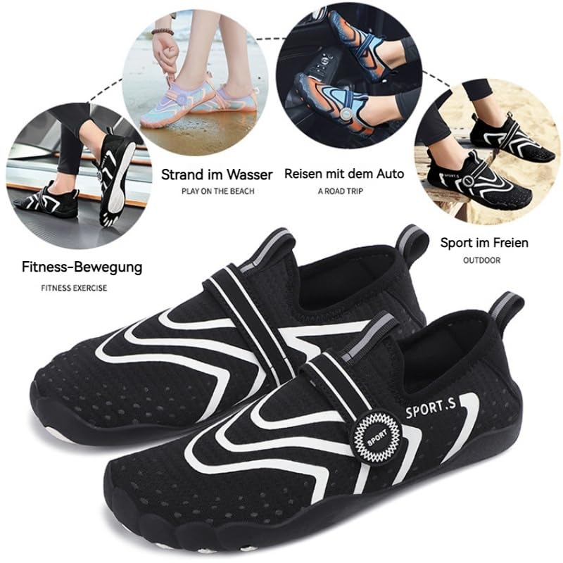 JXpxbao Badeschuhe für Herren Damen Unisex Bequeme Atmungsaktive Aquaschuhe für Outdoor und Wassersport EU 35-45