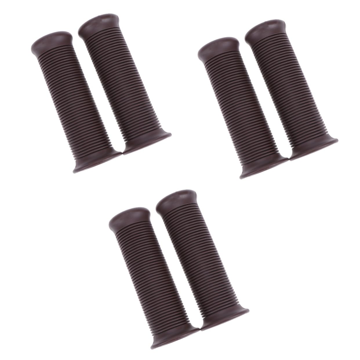PartyKindom 3paires Poignées De Guidon Vintage Tpu Pour Couvre-guidon Antidérapant De Foncé