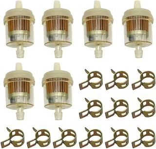 Strongthium 1/4 Gas Inline Fuel Filter with Magnet Replacement for 6mm-7mm ATV Scooter Go Kart Dirt Bikes Snow Blower Motorcycle Lawn Mower Taotao Small Tractors Snow Mobiles Garden Tillers Generators