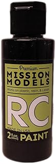 Mission Models MMRC-002 Water-Based RC Paint, 2 oz Bottle, Black