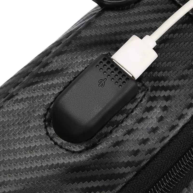 Image of Spiffy Small Crossbody Sling Bag For Man, Anti-Theft Side Chest Bag with USB Charging Port Waterproof Semihard Backpack Bag for Man With Lock
