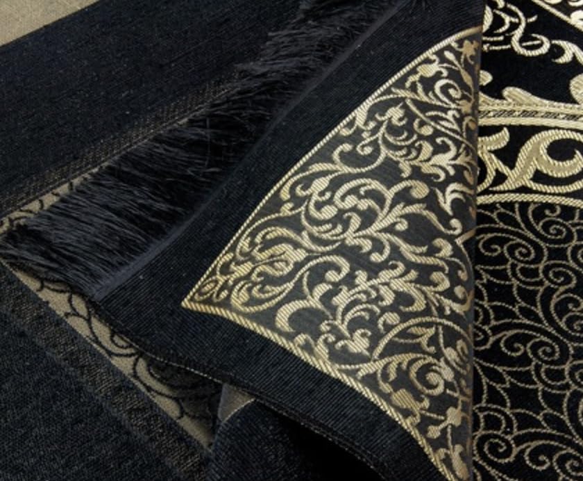 Donkerblauw gebedskleed met tasbeeh, boho-gebedskleed, Turks gebedskleed, moslim Janamaz, tapijt Namaz, Musallah, islamitisch cadeau, RNR472 - België