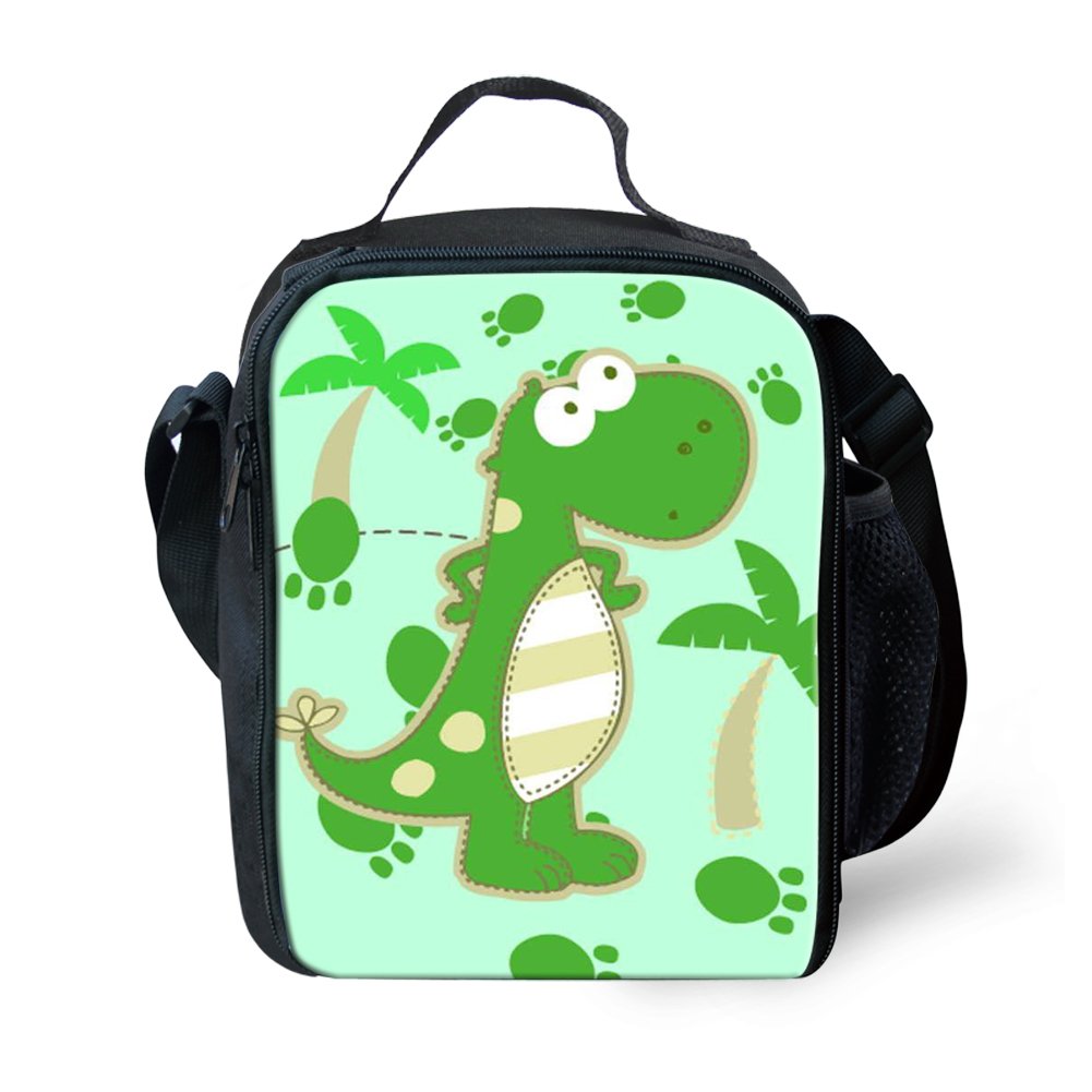 Amzbeauty Dinosaur Kids Insulated Freezable Thermos Square Cooler Lunch Bag