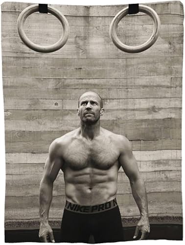 Miniatura 3 de Manta Jason Statham suave y cómoda de forro polar, manta de yoga, manta de playa, manta de picnic, regalo para dormitorio, oficina, decoración de