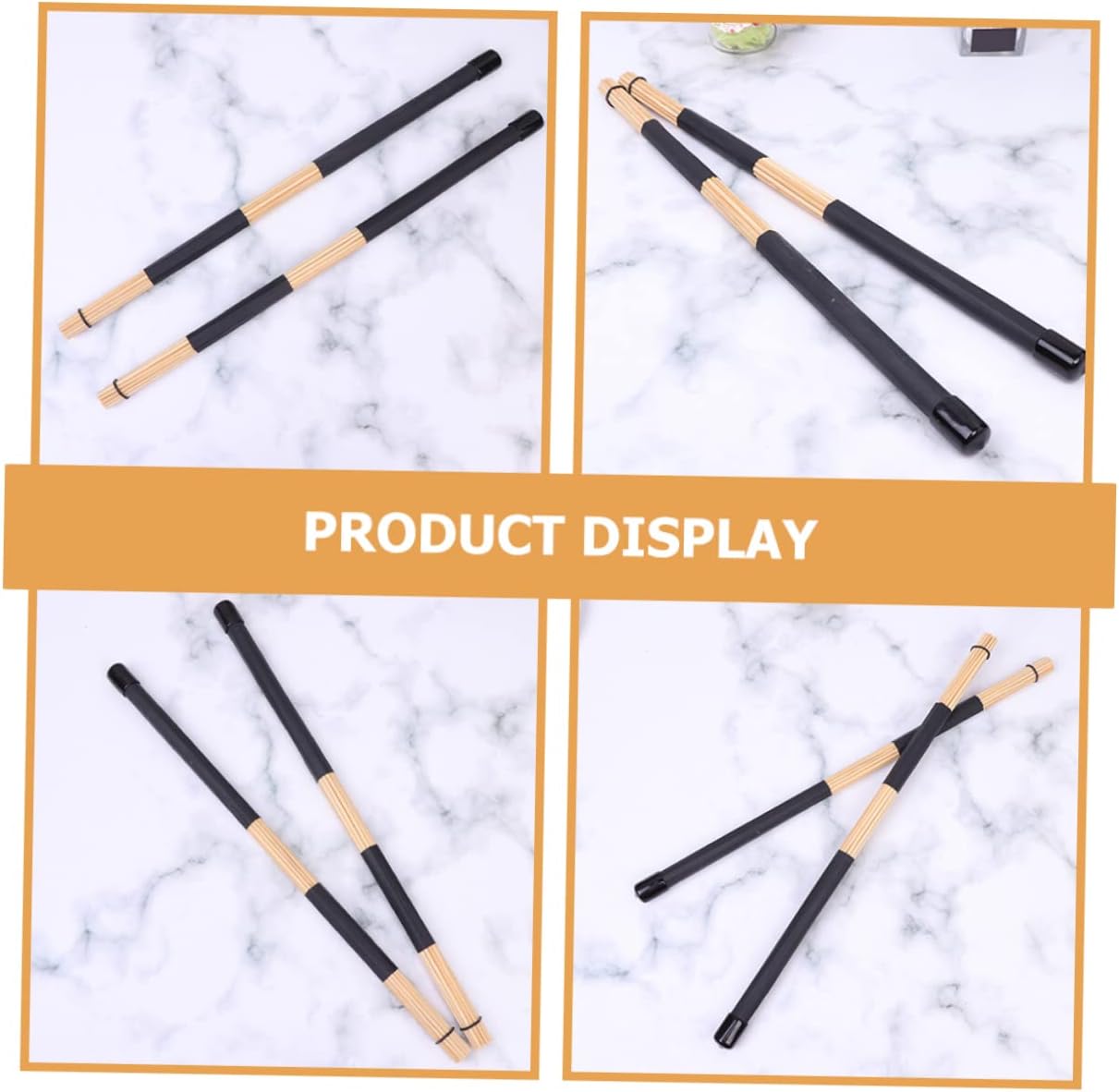 3pairs Drum Accessories Gifts Bulk Drum Sticks Bamboo Brush Drumstick Mallet