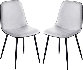 ZYXF Silla De Comedor Respaldo Ergonómico Cómodo Diseño Nórdico Estilo Patas Metálicas Carga De 200kg para Dormitorio, Salón (Color : Silver, Size : 2pcs)