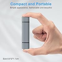 Vista 7 de BorlterClamp - Lector de tarjetas SD USB C 5 en 1, lector de tarjetas micro SD, USB C a USB 3.0 y adaptador de lector de tarjetas de memoria