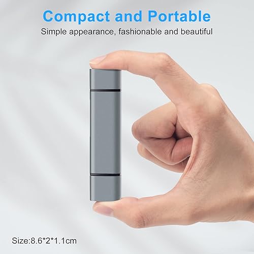 Miniatura 7 de BorlterClamp - Lector de tarjetas SD USB C 5 en 1, lector de tarjetas Micro SD, USB C a USB 3.0 y adaptador de lector de tarjetas de memoria,