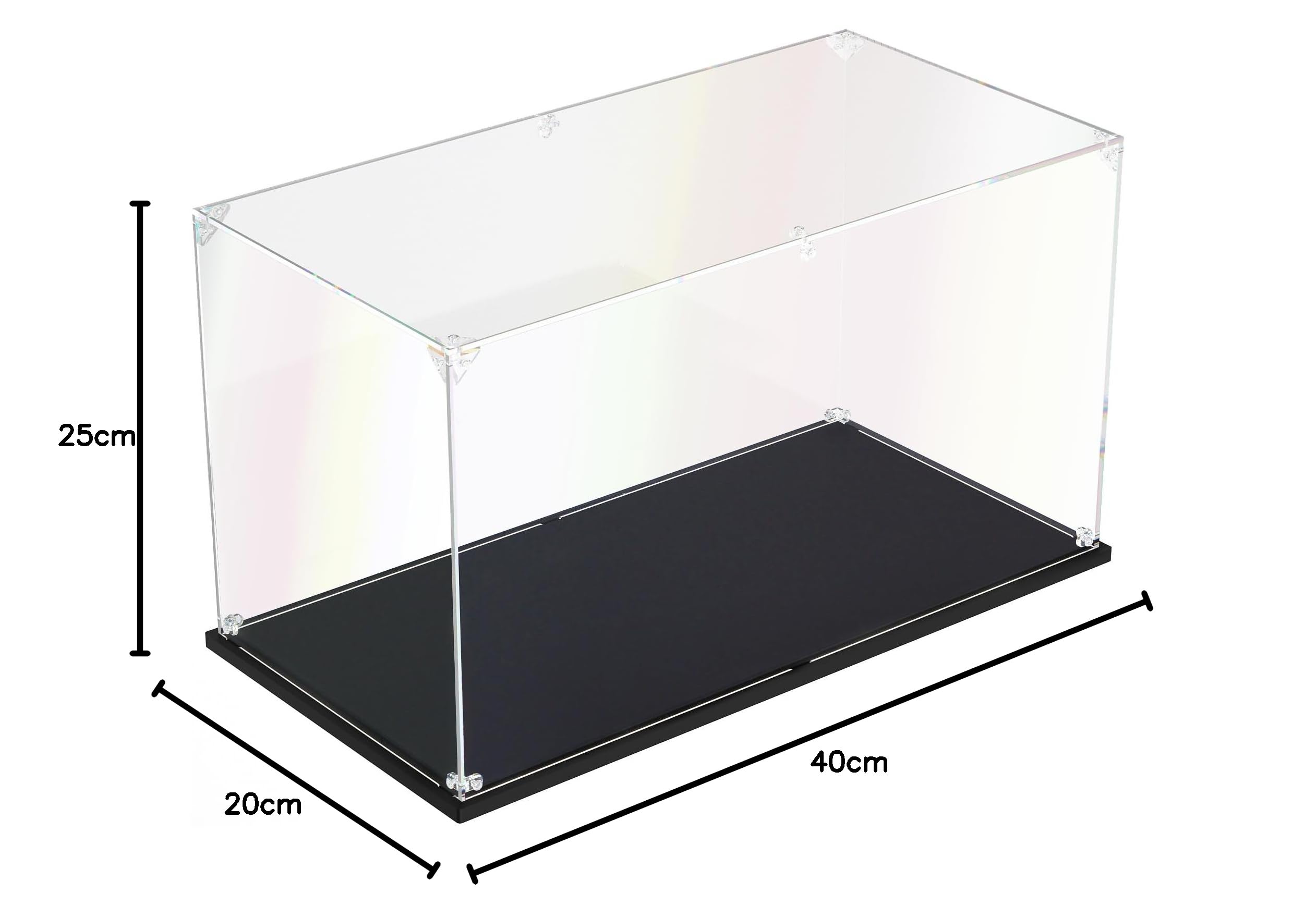 Vitrina de acrílico para montaje en casa, caja de acrílico