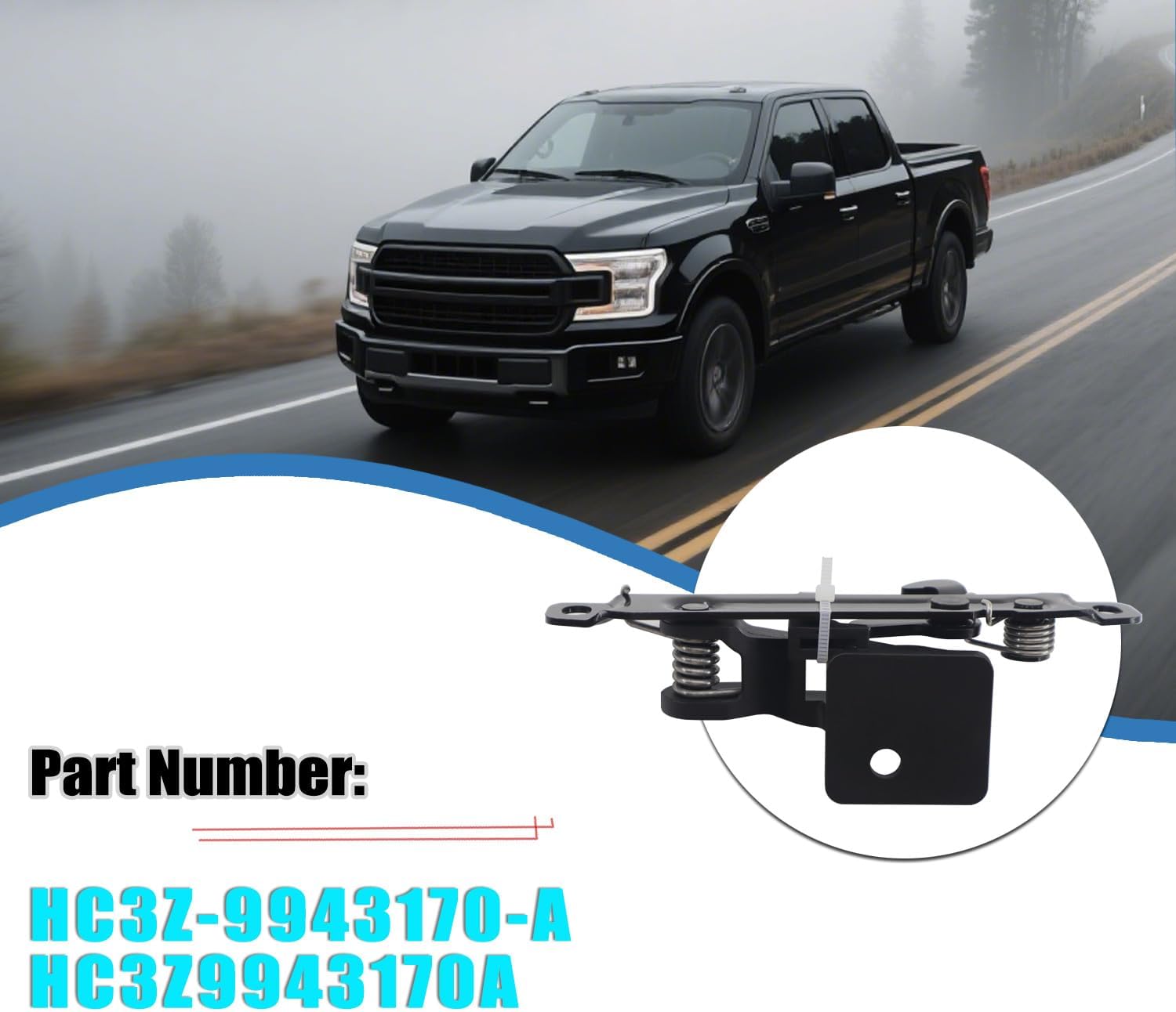 HC3Z-9943170-A Tailgate Flex Step Latch Control Kit Compatible with Ford F150 2021 2022 2023 2024 2025