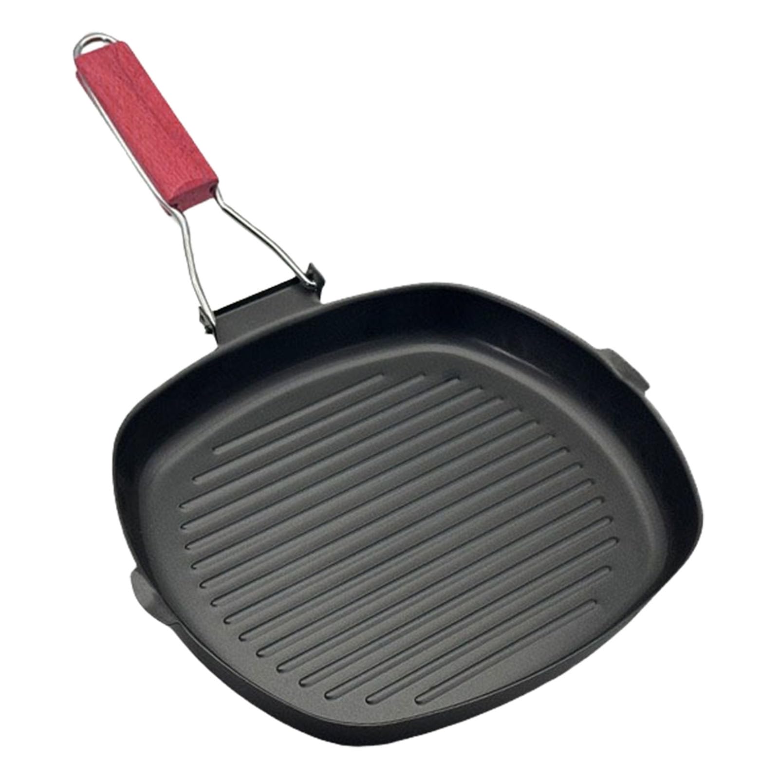 NEWFT Large Nonstick Grilling Pans Foldable Pans Steak Pans Refined Iron Texture Suitable for Stovetops Easy Cooking