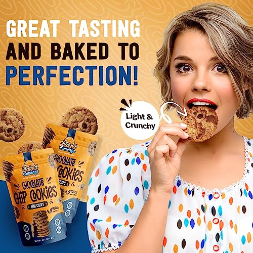 Baked Cravings Mini Chocolate Chip Cookies (24 Cookies) | Nut-Free & Peanut-Free, 100% Natural Classic And Crispy Chocolate Cookies | No Preservatives thumb #3