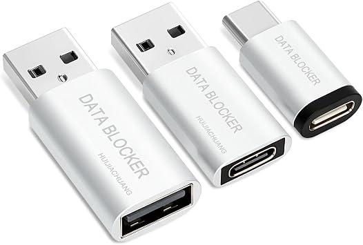 USB C and USB A Data Blocker 3 Pack, Refuse Juice Jacking & Hacking