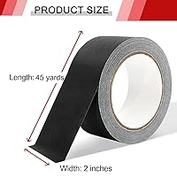 Vista 28 de WELSTIK Paquete de 2 cintas negras Gaffers, 2 pulgadas x 33 yardas, cinta Gaffer 10% más larga, cinta impermeable con acabado mate, no reflectante
