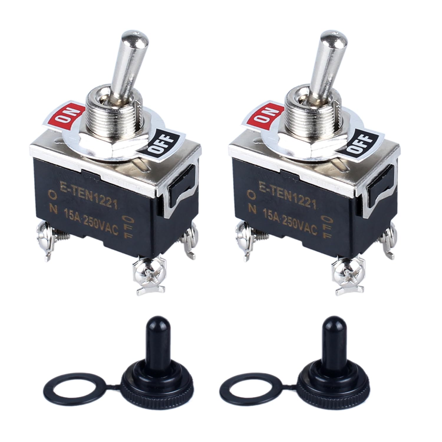 Snapklik.com : DMWD 2pcs Latching Heavy Duty Rocker Toggle Switch DPST ...