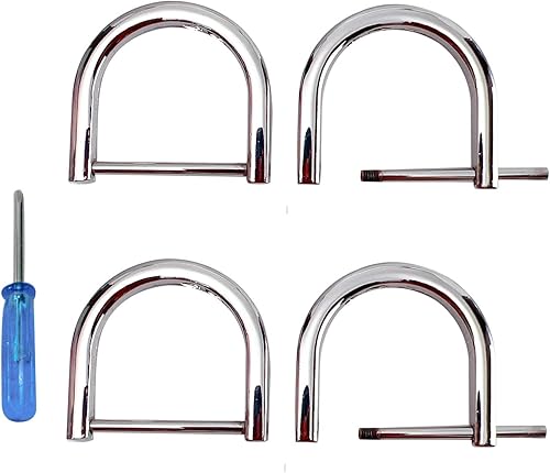 4 anillos en D con tornillo de cierre de repuesto para llave de grillete en forma de U, soporte de anillos D, herradura, de cuero, para manualidades