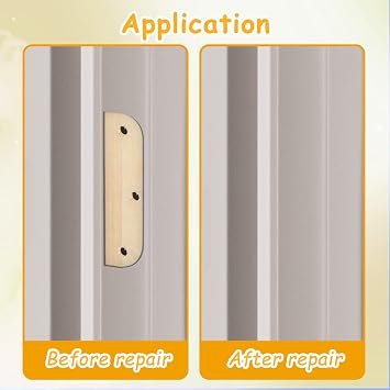 Taiyin 8 Pack 3.5 Inch Door Hinge Repair Covers Wooden Plate Hole Filler