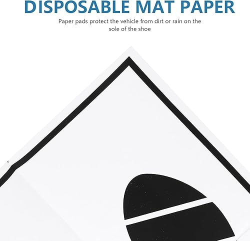 Miniatura 5 de BESPORTBLE Alfombrillas de papel para automóviles: 50 piezas de papel automotriz alfombrillas de papel desechables alfombrillas de piso auto