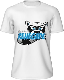 Hudson Valley Renegades Men's Crew Neck T-Shirt, Dry Moisture Wicking, Breathable Mesh Short Sleeve