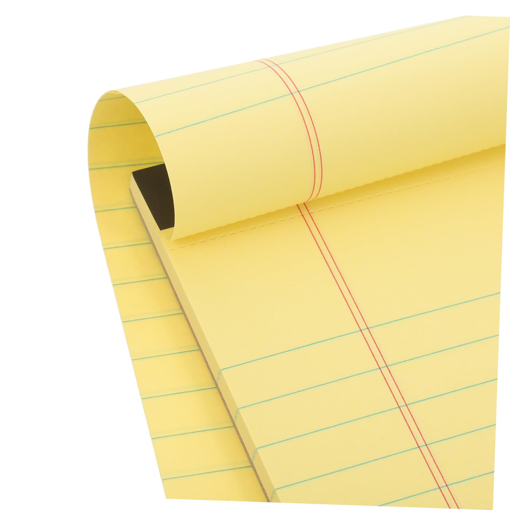 Blocco Note A4 Giallo 4 Pezzi Carta Spessa e Righe Larghe, Design Strappabile per Appunti Legali e Pianificazione da Scrivania