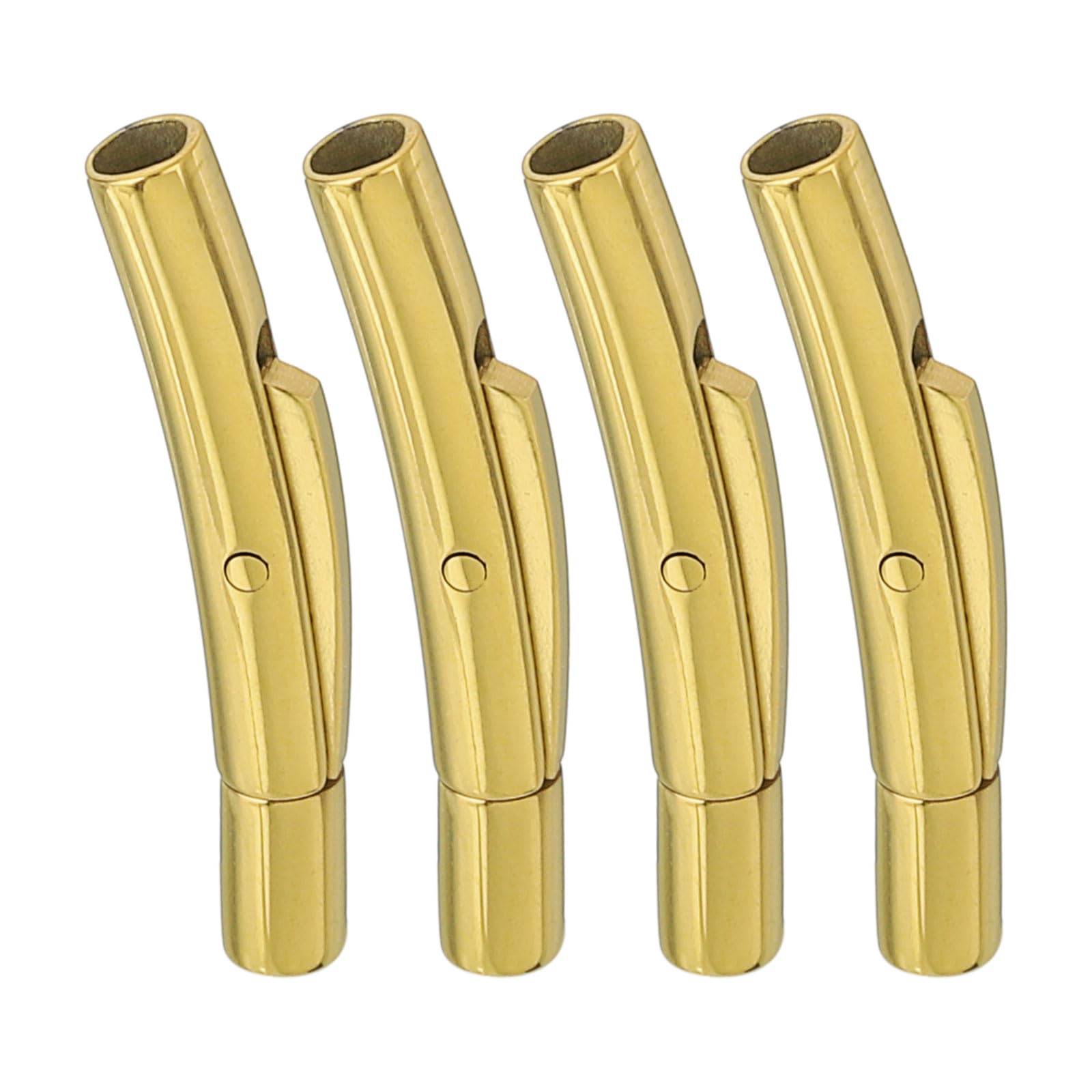 Uxcell Leather Cord End Clasp, 6Pcs 5mm Hole Leather Clasps, For Making Diy Supplies Crafts Blue