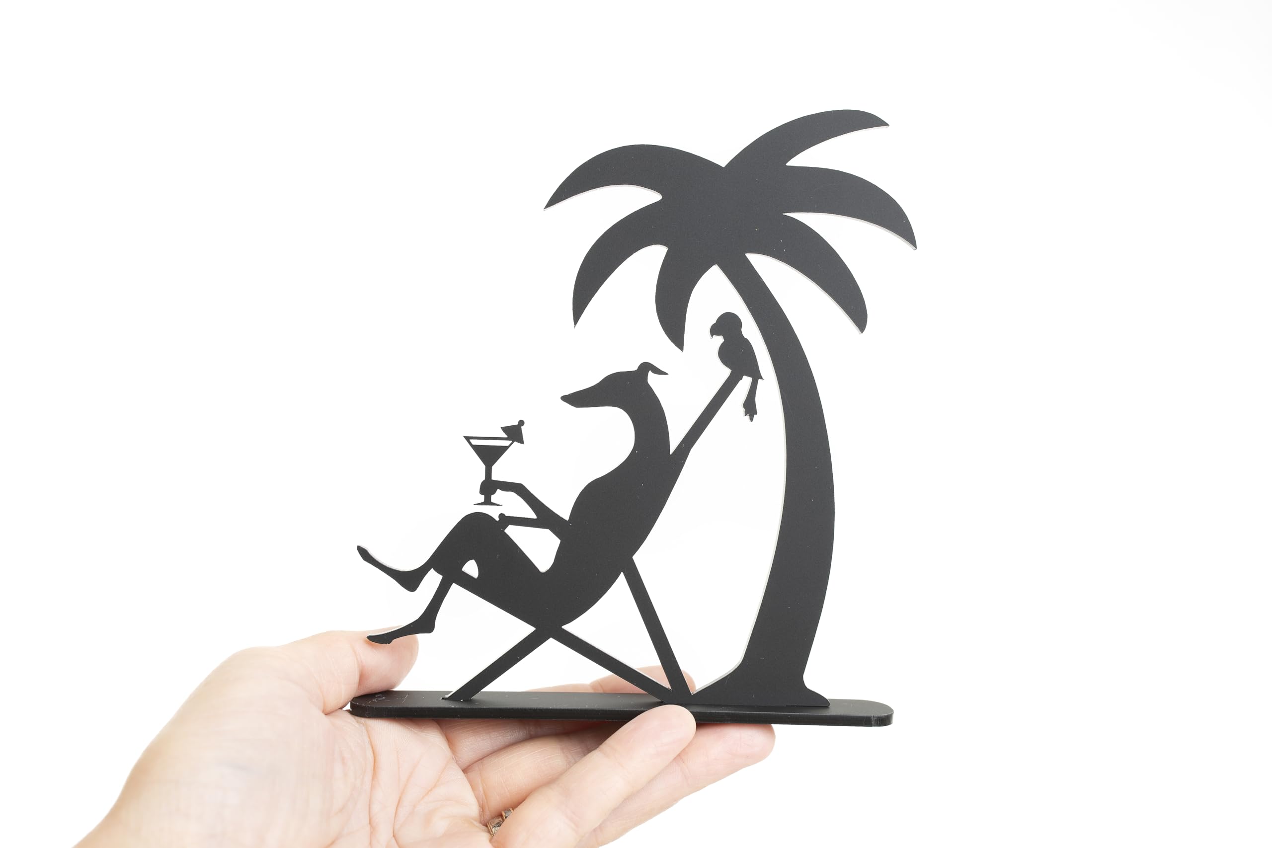 Whippet/Greyhound Silhouette Ornaments, various designs including Whippet on a motorbike - Image 2