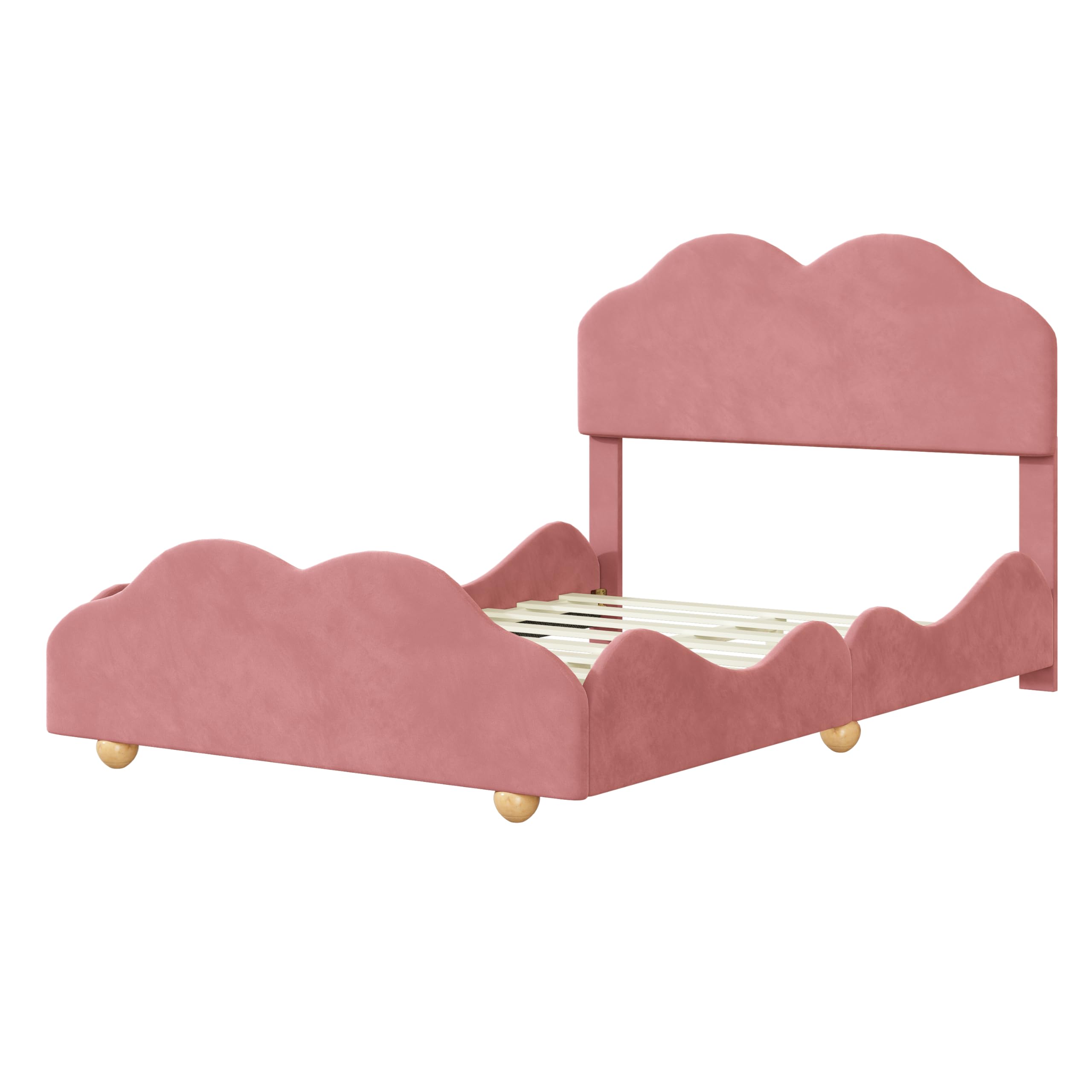 Full Size Upholstered Platform Bed Frame for Boys Girls Kids Adults