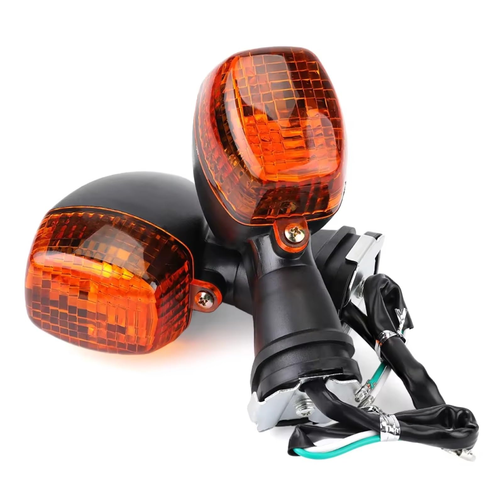 Clignotants Avant Moto Jaunes - Pour Kawasaki ZXR, Ninja, GPZ - Paire Complète Avec Ampoule
